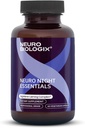 Neuro Night Essentials - Natural Nighttime Support med GABA, Melatonin, Valerian Root, LTheanine, Magnesium & Mere - fremmer afslapning, Mood Balance & Hvile - 60 Veg Kapsler - Made in USA