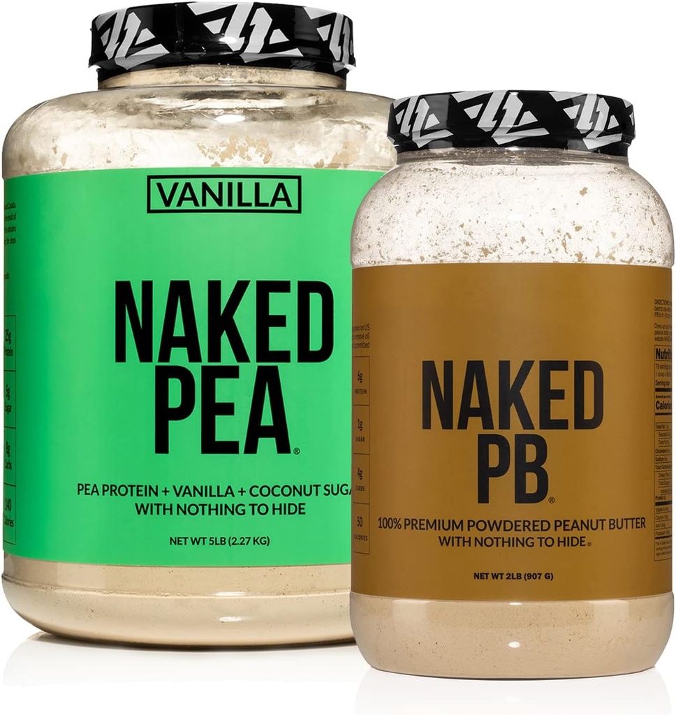 NAKED Dairy Free Protein Bundle: 5LB Vanilla Pea og 2LB PB