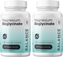 Magnesium Bisglycinat 200mg - High Absorption Chelated Magnesium Supplement - Genatle on Mave, Gluten- Free, Supports Sleep, Muscle Cramp & Positive Mood - 120 Kapsler (pakning med 2)