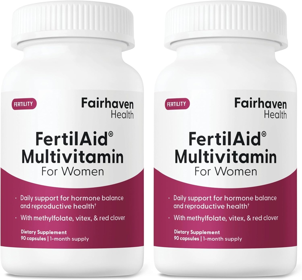 Fairhaven Health FertiAid til kvinder 124; Prenatal Vitamin Fertilitet Kosttilskud til kvinder 124; Conception til hende med Vitex og Folate • 124; Support Cycle Regularity og ovulation * • 124; 180 Kapsler