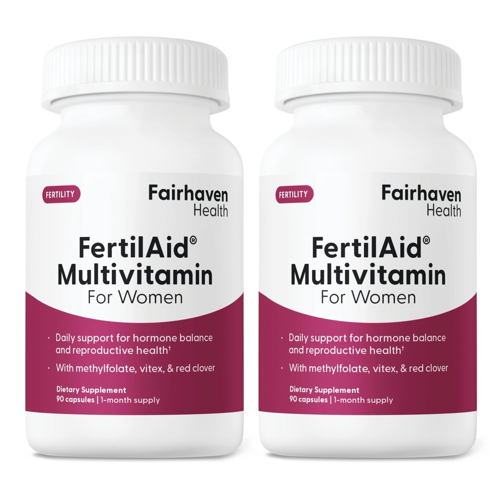 Fairhaven Health FertiAid til kvinder 124; Prenatal Vitamin Fertilitet Kosttilskud til kvinder 124; Conception til hende med Vitex og Folate • 124; Support Cycle Regularity og ovulation * • 124; 180 Kapsler
