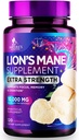 Lions Mane Mushroom Capsules 10,000mg - Lions Mane Supplements Capsules for Memory and Focus Support, Brain, Immun Health Support, Vegan, Flasket i USA, Lions Mane Mushroom Powder Extract, 120 Greve