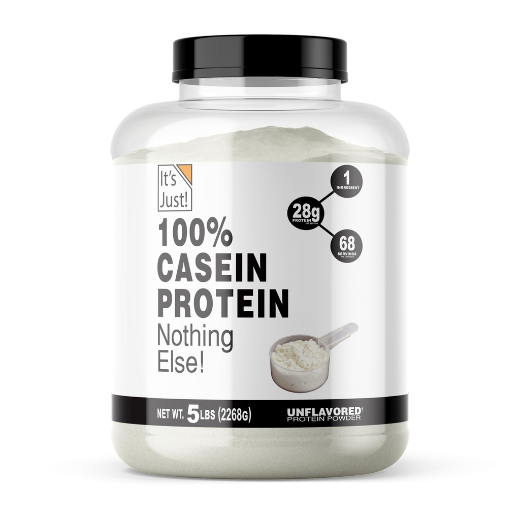 Det er bare! - 100% Casein Protein Powder, Made in USA, No Added Flavors or Sweeteners (Unflavored, 5 Pound (pakke med 1))