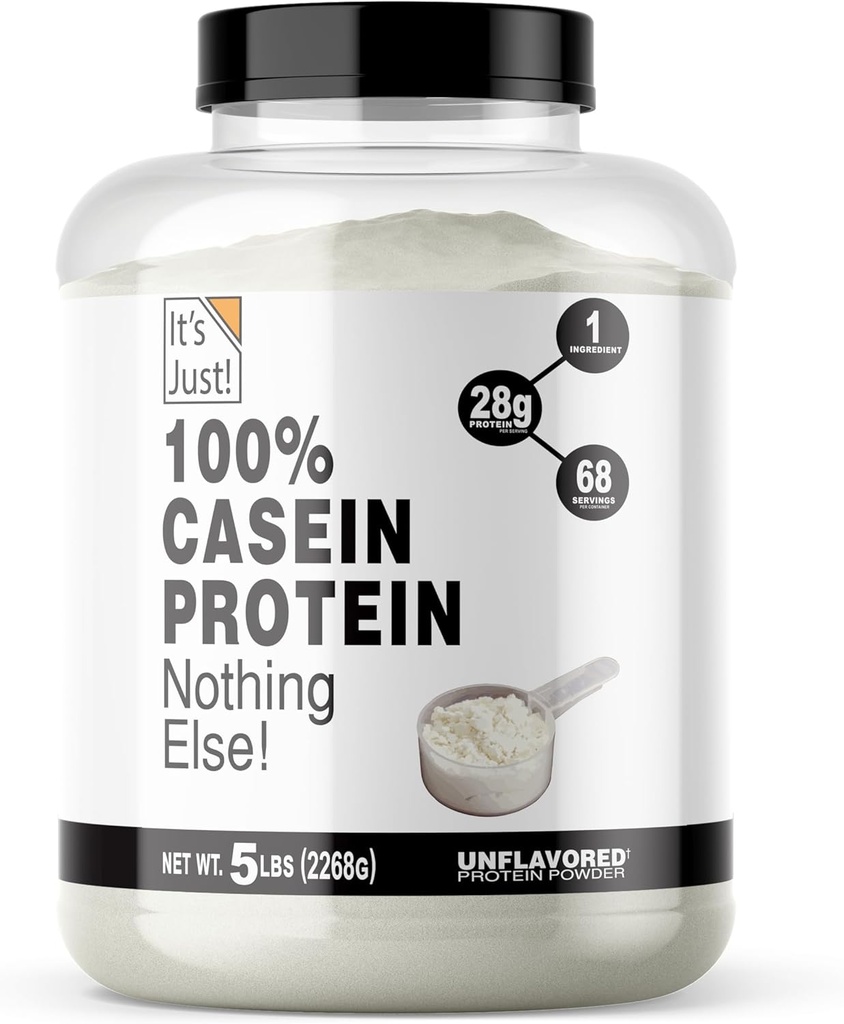 Det er bare! - 100% Casein Protein Powder, Made in USA, No Added Flavors or Sweeteners (Unflavored, 5 Pound (pakke med 1))