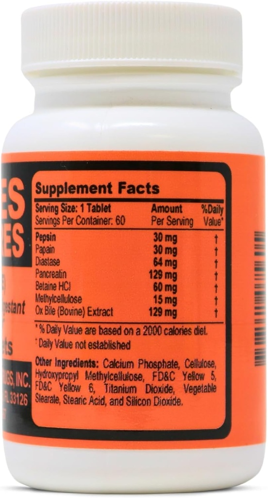 (OX Bile) med enzymatisk Digestan 60 tabletter.