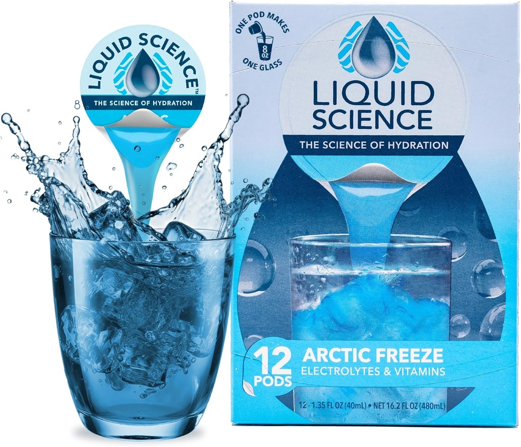 Java House flydende videnskab Arctic Freeze Single Serve Hydration Pods - Peel og Pour - Cool Blue Raspberry Hydration - Pack of 12