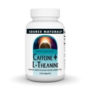 Kilde Naturals Koffein + L- Theanin, Energi og Focus Support fra Green Tea * - 120 tabletter