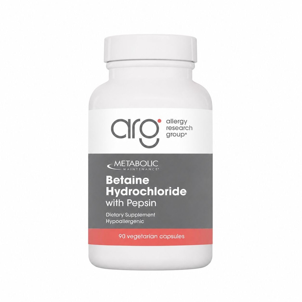Metabolisk vedligeholdelse betaine HCL + pepsin fordøjelsesenzymer - proteinfordøjelse + Gut Health Support Supplement (100 kapsler)