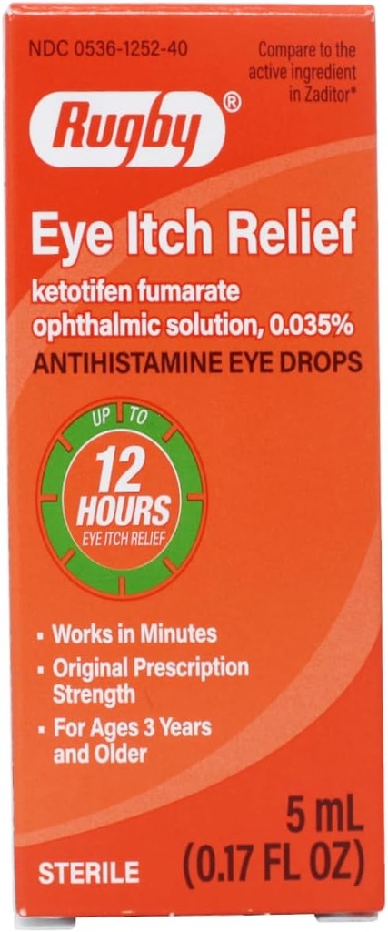 RUGBY LABORATORIES Eye Itch Relief Antihistamin Drops 0.17 Fl Oz
