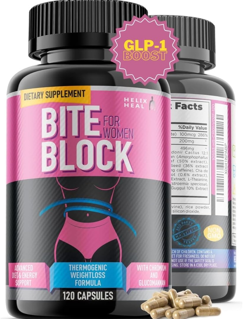 GLP-1 Supplement Vægttab Diet piller, der arbejder hurtigt for kvinder - Appetite Suppressant for vægttab kvinder w / Chrom Picolinate & Glucomannan