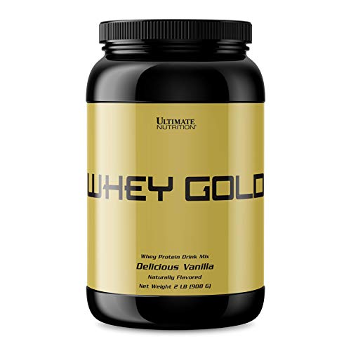 Ultimate Nutrition Whey Gold Protein Powder med 20 Bedste Protein og Aminosyrer til maksimal muskelvækst og inddrivelse, 27 Servere, Vanilla