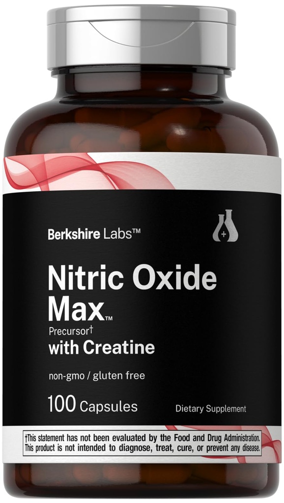 Horbäach nitrogenoxid tillæg med Creatin Gluten 124; 100 Kapsler Gluten 124; L Citrullin, L Arginin, og Creatin Monohydrat Gluten Gluten Free Gluten 124; Berkshire Labs