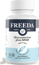 FREEDA Glucosamine MSM - Vegansk fælles fleksibilitet og mobilitetstillæg - Vegetarisk glucosamine uden Shellfish - Understøtter fælles funktion - Third- Party Testet - (250 kapsler)