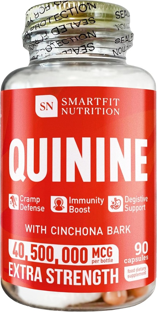 Quinine Tablets - Quinine Capsules with Cinchona Bark - Pills for immunforsvar - Quinine Supplement - Made in USA - Extra Strength Quinine Capsules - Herbal Quinine Pills