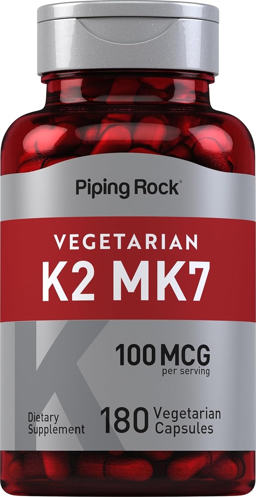 Piping Rock K2 MK7 Vitamin Supplementet 124; 100 mcg