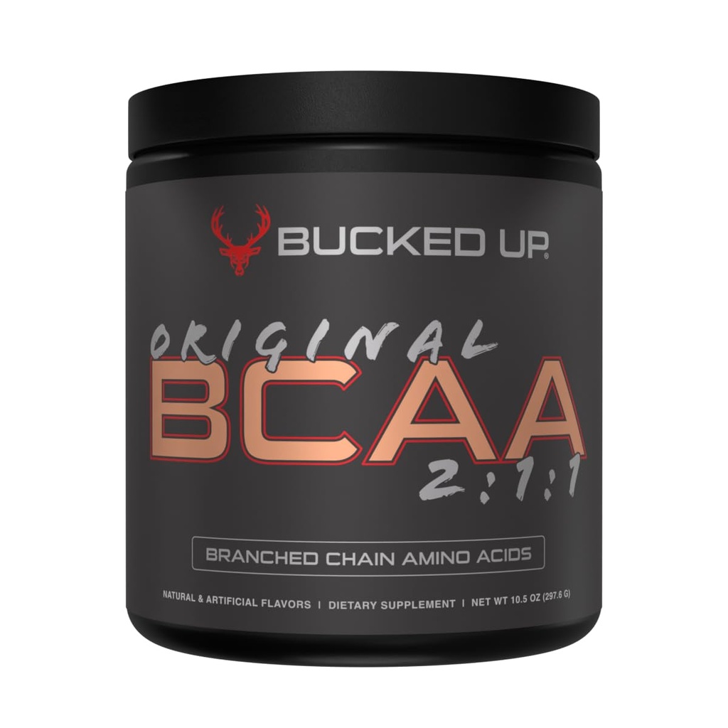 Bucked Up Original BCAA 2: 1: 1 Brancheed Chain Essential Amino Acids - Supplement Powder - Note 124; 100% Pure 2: 1: 1 Instantized Formel 124; Pre / Post Workout Measures 124; 30 Servering Measures 124; (Apple Jacked Flavor)