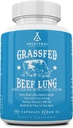 Ancestral Kosttilskud Græs Fed Beef Lung Supplement med lever, 500 mg, Lung og lever supplement Understøtter Lung, Luftveje, Vaskulære, og cirkulære sundhed, Non- GMO, 180 kapsler