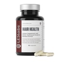 LES Labs hårsundhed - hårvækst og negle supplement, forbedret tykkelse, styrke & fuldhed - Keratin, biotin, græskar frø & MSM - 60 kapsler