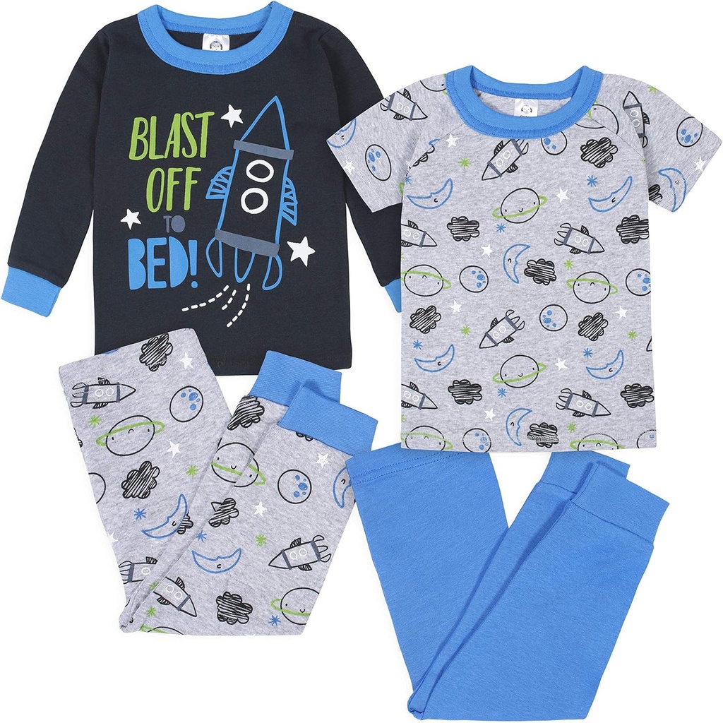Gerber Baby Boys 'Toddler Snug Fit 4- Piece Pajama Set