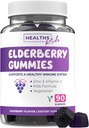 Sambucus Elderberry Gummies for Kids - Kids Immunsupport Gummies med Black Elderberry Vitamin C og Zink til daglig og sæsonbetinget Wellness - Vegan non-GMO & Lab Verified (3 Måneders Tilgang)