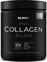 ELMNT Super Collagen Pulver til kvinder Vægttab + skønhed w. Probiotika, Hyaluronsyre, ACV, KSM- 66, Biotin - Premium Multi Collagen Peptider Protein supplement Colageno for kvinder (Unflavored)