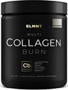 ELMNT Super Collagen Pulver til kvinder Vægttab + skønhed w. Probiotika, Hyaluronsyre, ACV, KSM- 66, Biotin - Premium Multi Collagen Peptider Protein supplement Colageno for kvinder (Unflavored)