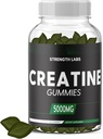 Sugar Free Creatin 5g for mænd og kvinder - Chewable Creatin Monohydrat Gummies Bygge størrelse med L- Theanine & Vitamin B12 5000mg Bodybuilding Builder Styrke Muskel - Pre-Workout vækst