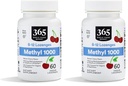 Whole Foods Market, Methyl B- 12 Lozenges 1000mcg, Cherry Flavor, 60 ct (pakke med 2)