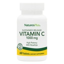 NaturePlus Vedvarende udgivelse 1000 mg C-vitamin - 60 tabletter - Med Rose Hips - Vegetarisk, Gluten Free - 60 Servering