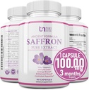 Saffron Extract Supplement 100mg - Kraftfuld Mood Support Saffron Kosttilskud til støtte Eye & Heart Health - Antioxidant & Mood Booster