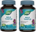 Nature 's Way Milk Thistle, Understøtter leverfunktionen og afgiftning Pathways *, 175 mg Milk Thistle Seed Extract Standardiseret til 80% Silymarin per Servering, 120 kapsler (Packaging May Vary) - 2 pakke