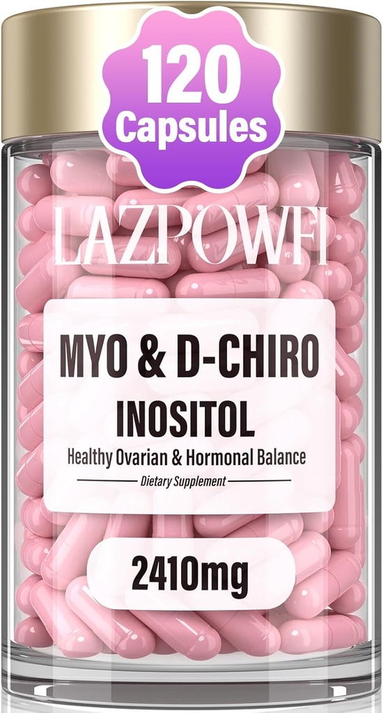 Inositol Supplement - Myo-Inositol og D-Chiro Inositol Plus Folat og D-vitamin - Sund Hormone Balance & Sund ovarie Support til kvinder Ideel 40: 1 Ratio-009