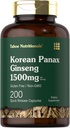 Tahoe Nutritionals Koreansk Panax Ginseng Extract 1500 mg 12.; 200 Kapsler 12.; Supplement til Mænd & Kvinder 12.; Non- GMO og Gluten Free