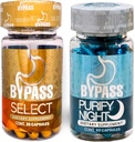 Generisk bypass Duo Select & PURIFY - Quemá grasa de día y de Noche (Vælg 30caps) - (rense 60caps), Blå og Guld