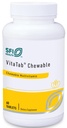 Klaire Labs SFI Health VitaTab Chewable - Multivitamin med 24 Vital Nutrients for Kids & Voksnes, Natural Cherry- Orange Flavor, Ingen Kunstige Farver, Flavors, eller Konserveringsmidler (60 tabletter)