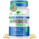 Earth 's Pearl Probiotics for Women & Men & Kids - Pearl- Shaped Probiotic & Prebiotics med BIO- Tract ®, 4 milliarder CFU, Gut Health Support (60- Day Supply)