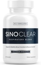 SinoClear Lung Detox & Sinus Pressure Relief Supplement (60 Caps): Ren og Natural Nasal Decongestant, Sinus Relief, & Lung Cleanse Blend - NAC, Andrograhis, & Thyme Leaf - GMO- Gratis & Lavet i USA
