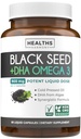 Cold- Pressed Black Seed Oil Capsules - Vegan Non- GMO Nigella Sativa Black Seed Oil Supplement med Omega 3 DHA for fuld Body Wellness & Brain Support - Vegan Omega 3 & Thymoquinone- Rich (1 måned)