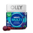 OLLY Mænds Multivitamin Gummy, Vitamin A, C, D, E, B, Zink, Blackberry Flavor, 45 Day Supply - 90 Greve