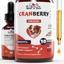 Cranberry supplement til hunde - Hund UTI Behandling - Hund Cranberry supplement - Cranberry til hunde - Hund UTI Cranberry - Hund UTI - UTI Behandling af hunde - UTI Hunde - 1 fl oz - Bacon Flavor
