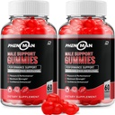 Phenoman for mænd Gummies - Pheno Man Max Performance, Phenoman Advanced Formel, Ekstra styrke Natural Supplement til muskelvækst & Samlet sundhedsstøtte og anmeldelser (2 Pack - 120 Gummies)