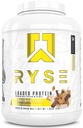 RYSE Ladet protein pulver - kanel toast - 25g Whey Protein Isolere & Koncentrat med Prebiotic Fiber & MCT 'er - Lavcarb, Lavsukker, Digestive- Friendly - 54 Servere / 4 LB Tub