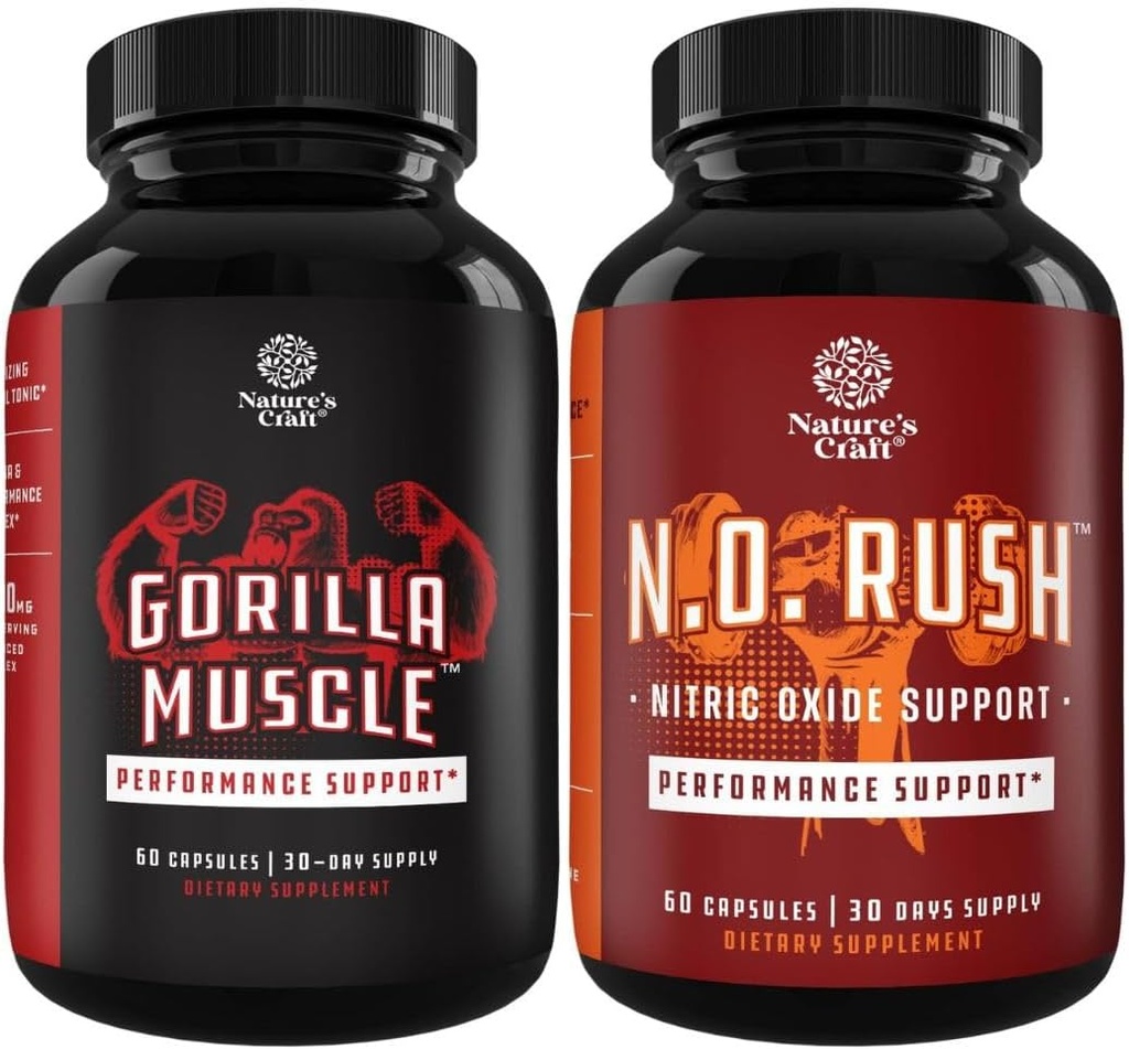 Bundle of Extra Strength Testosteron Booster med Horny Geat Weed Maca Root Tongkat Ali & Saw Palmetto Extract & Nitrooxid piller til mænd med L- arginin L- Citrullin Aminosyrer til muskelvækst