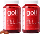 Goli Nutritional Supplement, Apple Cider Vinegas Gummy Vitamin Nutrition, 2 pakke med 60 greve