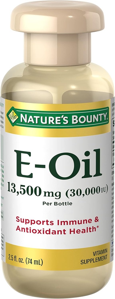 Naturens Bounty E-vitamin olie, understøtter immunforsvar & antioxidant, 30. 000 IE E-vitamin, topisk eller oral, 2,5 Oz