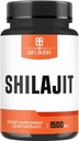 Uddrag 5: 1 Shilajit Supplement 1500mg - Understøtninger til immunsystem, energiproduktion, hjernesundhed & generelt velvære - 60 kapsler