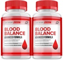 Blood Balance Kapsler, Blood Balance Advanced Supplement, Alle naturlige Formel til at opretholde sunde niveauer, Maksimal styrke Daglig Formel, Blodbalance Anmeldelser (2 Pack - 120 Kapsler)