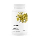 THORNE - Vitamin K - Vitamin K1 og K2 (som MK-4 og MK- 7) Supplement - Supports Strong Bones * - Klinisk Studerede Ingredienser - Gluten, Dairy & Soy- Free - 60 Serveringer
