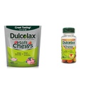 Dulcolax Soft Chews Saline Laxative Mixed Berry (60ct) Daltle Constipation Relief, Magnesium Hydroxid 1200mg & Chewy Fruit Bites, Saline Laxative, Assorted Fruit (30ct) Cramp-Free Constipment Relief